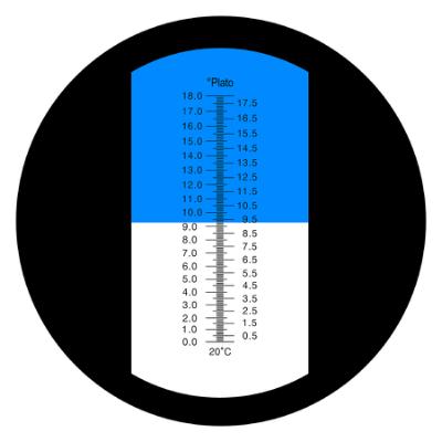 Refraktometer Øl/Alkohol (0-18° Plato) med